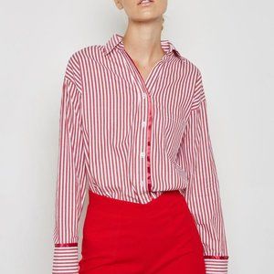 ASOS Plain Studios Oversized Red Stripe Shirt 6